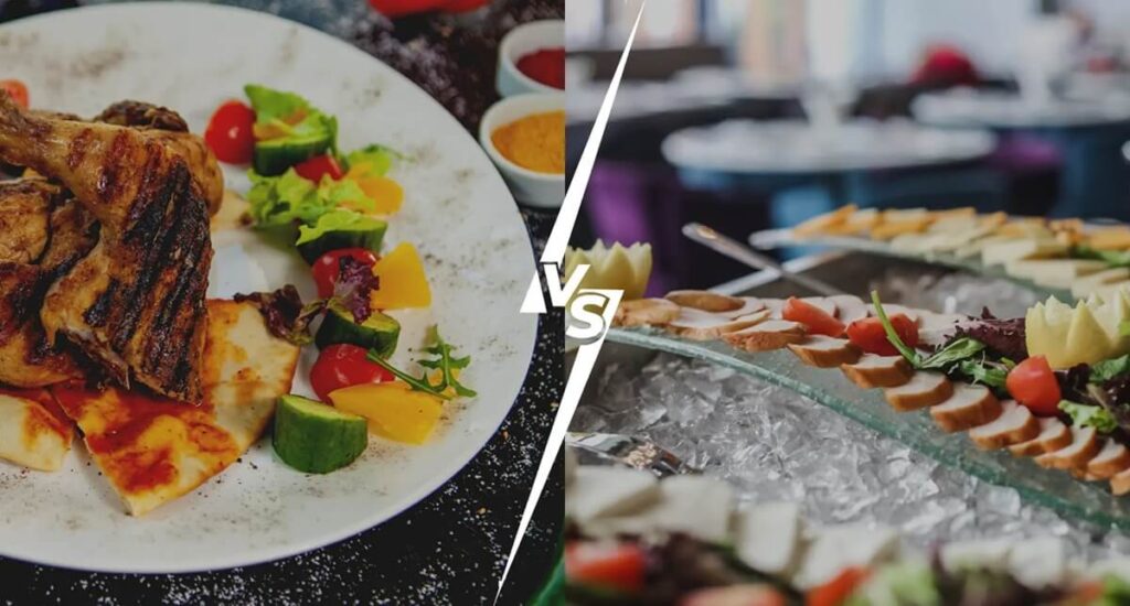 So sánh trực quan giữa gọi món riêng và ăn buffet