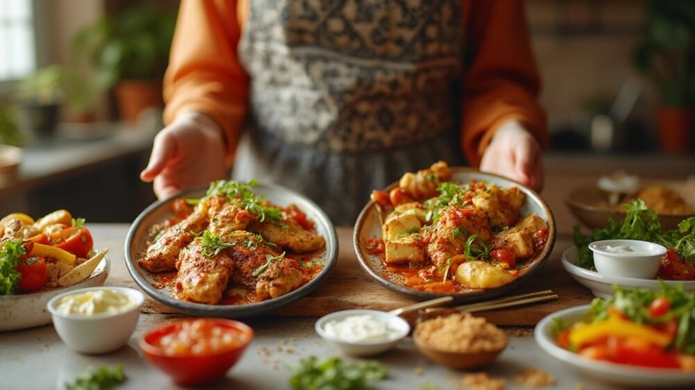 Món ăn Tandoor và Tikka khác nhau thế nào trình bày hấp dẫn