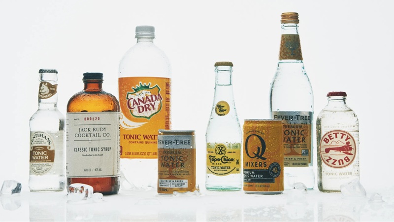 So sánh các loại nước tonic như Canada Dry, Fever-Tree và Jack Rudy Cocktail Co., giúp phân biệt các loại tonic water phổ biến